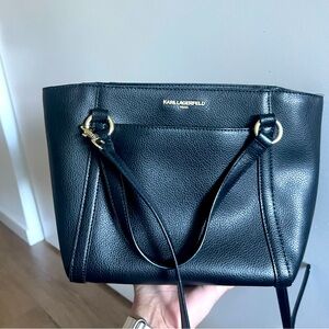 Black Karl Lagerfeld satchel / crossbody handbag